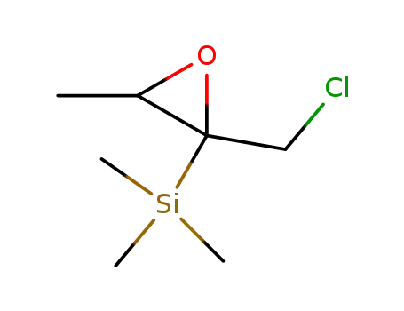 Molecular Structure of 61628-46-4 (Silane, [2-(chloromethyl)-3-methyloxiranyl]trimethyl-)