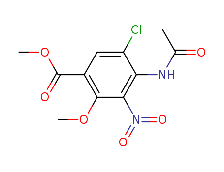 Benzoic acid, 4-(acetylamino)-5-chloro-2-methoxy-3-nitro-, methyl ester