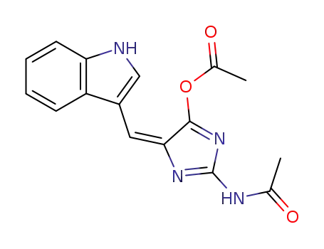 3-<(2'-acetamido-5'-acetoxy-4'-imidazolinylidene)methyl>-1H-indole