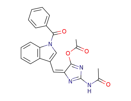 3-<(2'-acetamido-5'-acetoxy-4'-imidazolidinylidene)methylene>-1-benzoyl-1H-indole