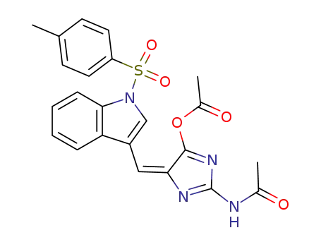 3-<(2'-acetamido-5'-acetoxy-4'-imidazolinylidene)methyl>-1-(p-toluenesulphonyl)-1H-indole