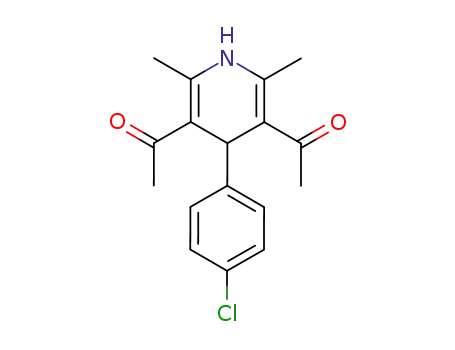 Molecular Structure of 173171-93-2 (Ethanone,
1,1'-[4-(4-chlorophenyl)-1,4-dihydro-2,6-dimethyl-3,5-pyridinediyl]bis-)