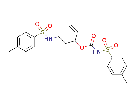 Molecular Structure of 183605-06-3 (Carbamic acid, [(4-methylphenyl)sulfonyl]-,
1-[2-[[(4-methylphenyl)sulfonyl]amino]ethyl]-2-propenyl ester)