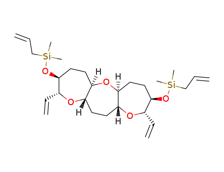 (2S,3R,5aS,6aR,9S,10R,11aS,13aR)-3,9-Bis-(allyl-dimethyl-silanyloxy)-2,10-divinyl-tetradecahydro-1,6,11-trioxa-cyclohepta[b]heptalene