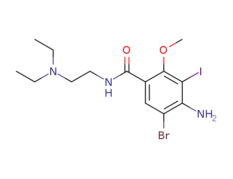 4-amino-5-bromo-N-(2-diethylamino-ethyl)-3-iodo-2-methoxy-benzamide