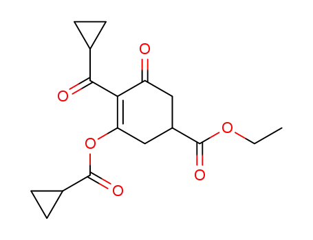 4-cyclopropanecarbonyl-3-cyclopropanecarbonyloxy-5-oxo-cyclohex-3-enecarboxylic acid ethyl ester