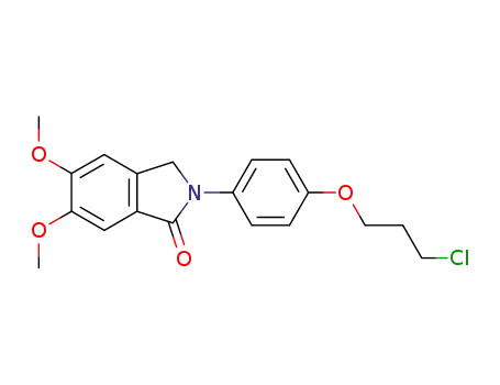 Molecular Structure of 680576-46-9 (1H-Isoindol-1-one,
2-[4-(3-chloropropoxy)phenyl]-2,3-dihydro-5,6-dimethoxy-)