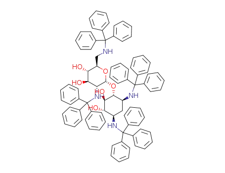 (2R,3S,4R,5R,6R)-6-[(1R,2R,3S,4R,6S)-2,3-Dihydroxy-4,6-bis-(trityl-amino)-cyclohexyloxy]-5-(trityl-amino)-2-[(trityl-amino)-methyl]-tetrahydro-pyran-3,4-diol
