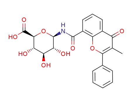1-deoxy-1-{[(3-methyl-4-oxo-2-phenyl-4H-1-benzopyran-8-yl)carbonyl]amino}-β-D-glucopyranuronic acid