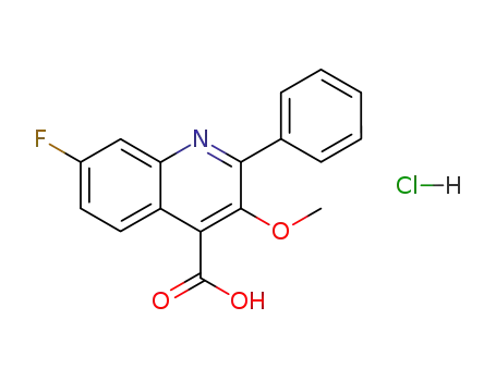7-fluoro-3-methoxy-2-phenylquinoline-4-carboxylic acid hydrochloride