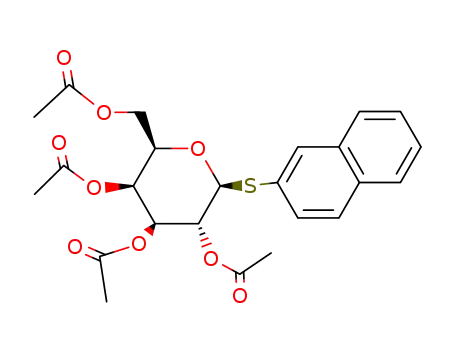Molecular Structure of 7464-38-2 (naphthalen-2-yl 2,3,4,6-tetra-O-acetyl-1-thiohexopyranoside)