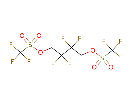 Molecular Structure of 159760-17-5 (Methanesulfonic acid, trifluoro-, 2,2,3,3-tetrafluoro-1,4-butanediyl ester)