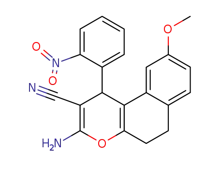 3-amino-9-methoxy-1-(2-nitrophenyl)-5,6-dihydro-1H-benzo[f]chromene-2-carbonitrile