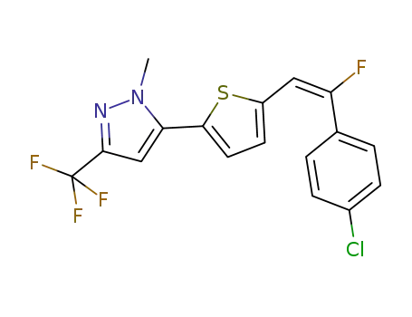 5-[5-[(E)-2-(4-chlorophenyl)-2-fluorovinyl]-2-thienyl]-1-methyl-3-trifluoromethyl-1H-pyrazole