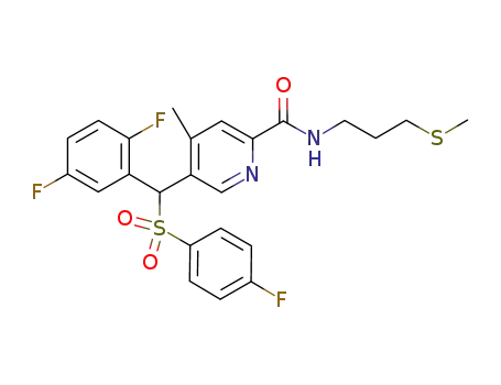 5-[(2,5-difluorophenyl)[(4-fluorophenyl)sulfonyl]methyl]-4-methyl-N-[3-(methylthio)propyl]pyridine-2-carboxamide