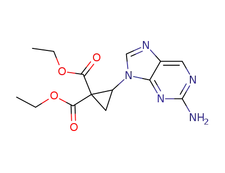 2-amino-9-(2,2-dicarboethoxycyclopropyl)purine