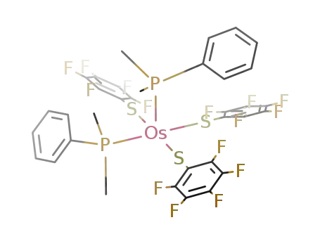 bis(dimethylphenylphosphine)tris(pentafluorothiophenolato)osmium(III)