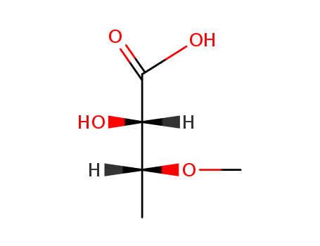 Molecular Structure of 5405-44-7 (2-hydroxy-3-methoxybutanoic acid)