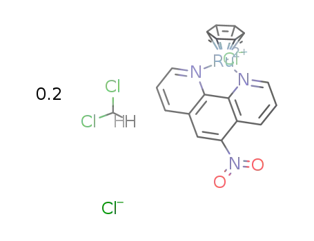 [(η6-C6H6)Ru(η2-5-NO2-1,10-phenanthroline)Cl]Cl*0.2CH2Cl2