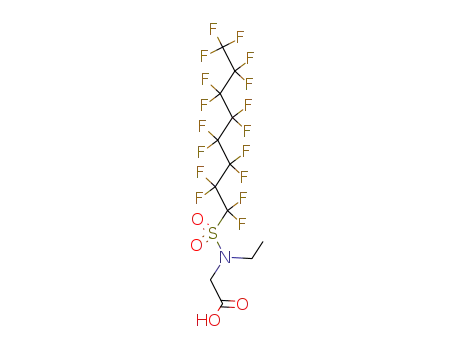 Molecular Structure of 2991-50-6 (N-ethyl-N-[(heptadecafluorooctyl)sulphonyl]glycine)
