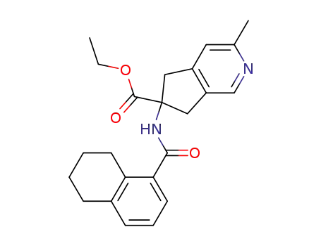 3-methyl-6-[(5,6,7,8-tetrahydro-naphthalene-1-carbonyl)-amino]-6,7-dihydro-5H-[2]pyrin dine-6-carboxylic acid ethyl ester