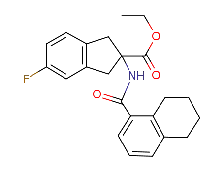 5-fluoro-2-[(5,6,7,8-tetrahydro-naphthalene-1-carbonyl)-amino]-indan-2-carboxylic acid ethyl ester