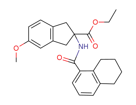 5-methoxy-2-[(5,6,7,8-tetrahydro-naphthalene-1-carbonyl)-amino]-indan-2-carboxylic acid ethyl ester