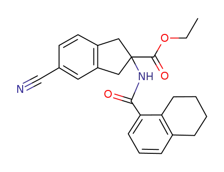 5-cyano-2-[(5,6,7,8-tetrahydro-naphthalene-1-carbonyl)-amino]-indan-2-carboxylic acid ethyl ester