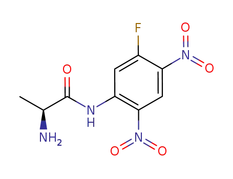 Molecular Structure of 139601-90-4 (Propanamide, 2-amino-N-(5-fluoro-2,4-dinitrophenyl)-, (S)-)