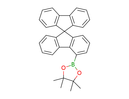 Molecular Structure of 1161009-89-7 (4,4,5,5-tetramethyl-2-(9,9'-spirobi[9H-fluoren]-4-yl)-1,3,2-Dioxaborolane)