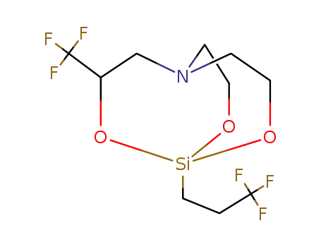 Molecular Structure of 63453-69-0 (2,8,9-Trioxa-5-aza-1-silabicyclo[3.3.3]undecane,
3-(trifluoromethyl)-1-(3,3,3-trifluoropropyl)-)