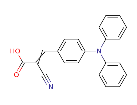 Molecular Structure of 30388-31-9 (2-Propenoic acid, 2-cyano-3-[4-(diphenylamino)phenyl]-)
