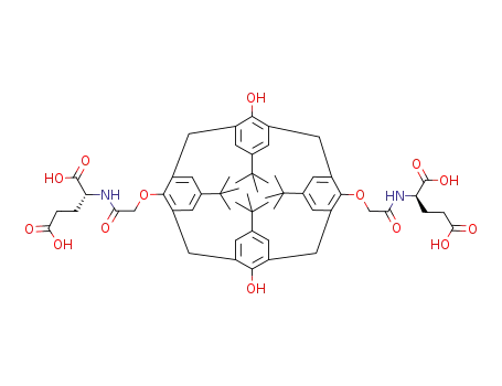 5,11,17,23-tetra-tert-butyl-25,27-dihydroxy-26,28-bis((R)-α-glutyl-carbonylmethoxy)calix[4]arene