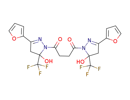 1,4-bis[3-(fur-2-yl)-5-trifluoromethyl-5-hydroxy-4,5-dihydro-1H-pyrazol-1-yl]butane-1,4-dione