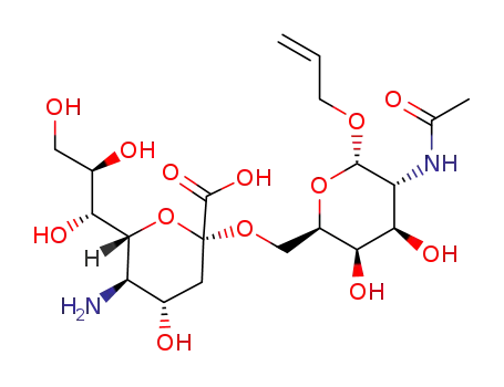 allyl 4-O-(5-amino-3,5-dideoxy-α-D-neuraminopyranosyl)-2-acetylamino-2-deoxy-α-D-galactopyranoside