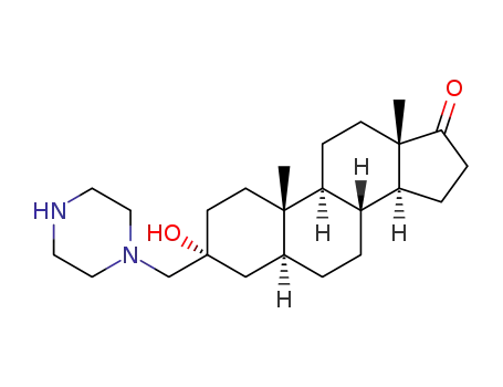 (3α,5α)-3-hydroxy-3-(piperazin-1-ylmethyl)androstan-17-one