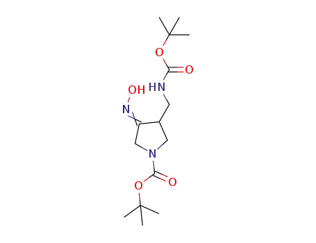 tert-butyl 3-(tert-butoxycarbonyl)aminomethyl-4-(hydroxyimino)pyrrolidine-1-carboxylate