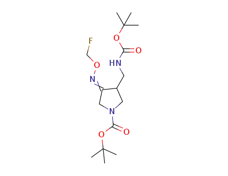 tert-butyl 3-((tert-butoxycarbonylamino)methyl)-4-(fluoromethoxyimino)pyrrolidine-1-carboxylate