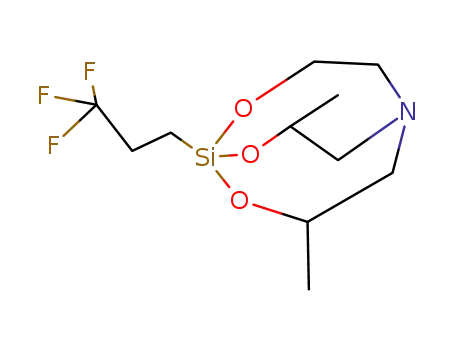 Molecular Structure of 63495-22-7 (3,7-dimethyl-1-(3,3,3-trifluoropropyl)-2,8,9-trioxa-5-aza-1-silabicyclo[3.3.3]undecane)