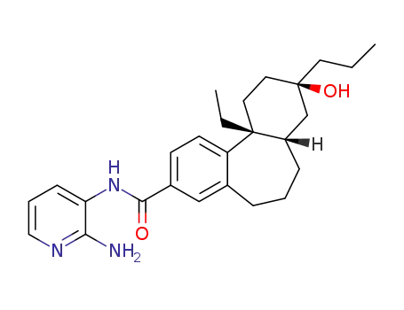 (7aSR,9RS,11aRS)-11a-ethyl-9-hydroxy-9-propyl-6,7,7a,8,9,10,11,11a-octahydro-5H-dibenzo[a,c]cycloheptene-3-carboxylic acid (2-amino-pyridin-3-yl)-amide