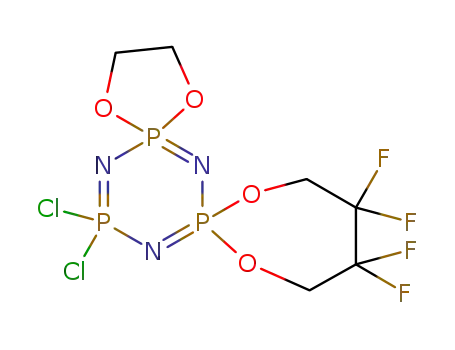 1,1-(ethane-1',2'-dioxy)-3,3-(2',2',3',3'-tetrafluorobutane-1',4'-dioxy)-5,5-dichlorocyclotriphosphazene