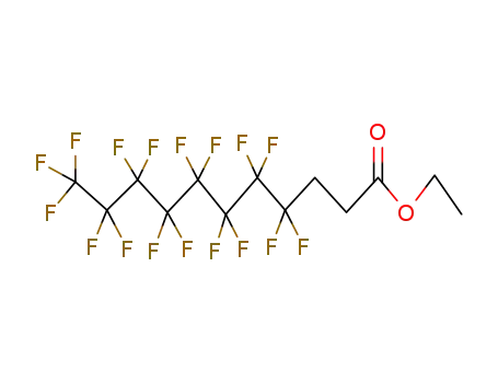 Molecular Structure of 40599-19-7 (Undecanoic acid,
4,4,5,5,6,6,7,7,8,8,9,9,10,10,11,11,11-heptadecafluoro-, ethyl ester)
