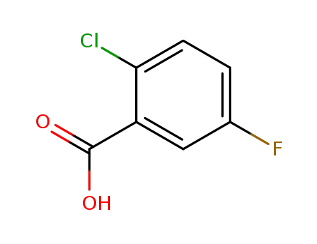 Molecular Structure of 2252-50-8 (2-Chloro-5-fluorobenzoic acid)