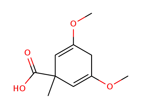 Molecular Structure of 64286-79-9 (2,5-Cyclohexadiene-1-carboxylic acid, 3,5-dimethoxy-1-methyl-)