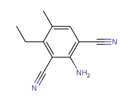 Molecular Structure of 55525-92-3 (1,3-Benzenedicarbonitrile, 2-amino-4-ethyl-5-methyl-)