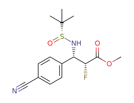 (RS,2R,3S)-3-(4-cyanophenyl)-2-fluoro-3-(2-methylpropane-2-sulfinylamino)propionic acid methyl ester