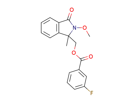 (2-methoxy-1-methyl-3-oxoisoindolin-1-yl)methyl 3-fluorobenzoate