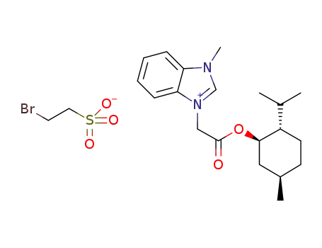 1-[(-)-menthoxycarbonylmethyl]-3-methylbenzimidazolium 2-bromoethylsulfonate