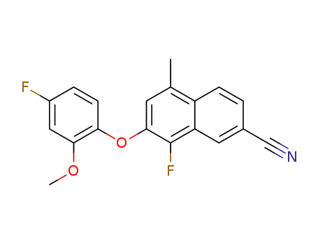 8-fluoro-7-(4-fluoro-2-methoxyphenoxy)-5-methyl-2-naphthonitrile