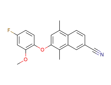 7-(4-fluoro-2-methoxyphenoxy)-5,8-dimethyl-2-naphthonitrile